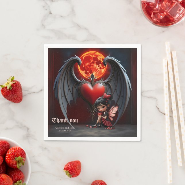Blood Moon Valentine Fee  Serviette (Beispiel)