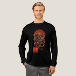 Blood Moon Yokai - Dunkle japanische Kunst Tri-Blend Shirt