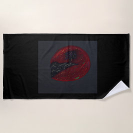 Blood Moonlit Night Beach Towel Strandtuch