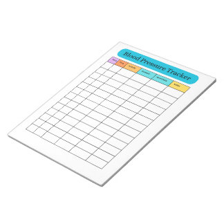 Blood Pressure Tracker Minimal Notepad Notizblock