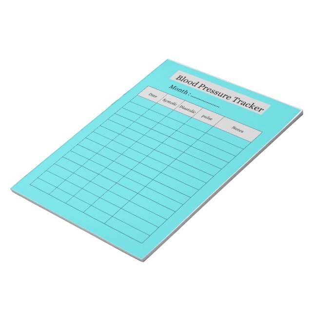BLOOD PRESSURE TRACKER NOTIZBLOCK (angewinkelt)