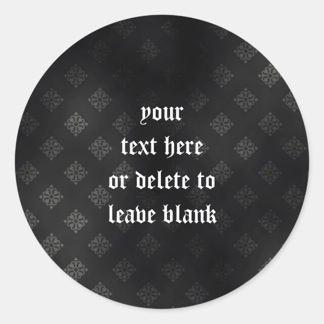 Blood Scroll Vampire Goth Wedding Runder Aufkleber (Vorderseite)