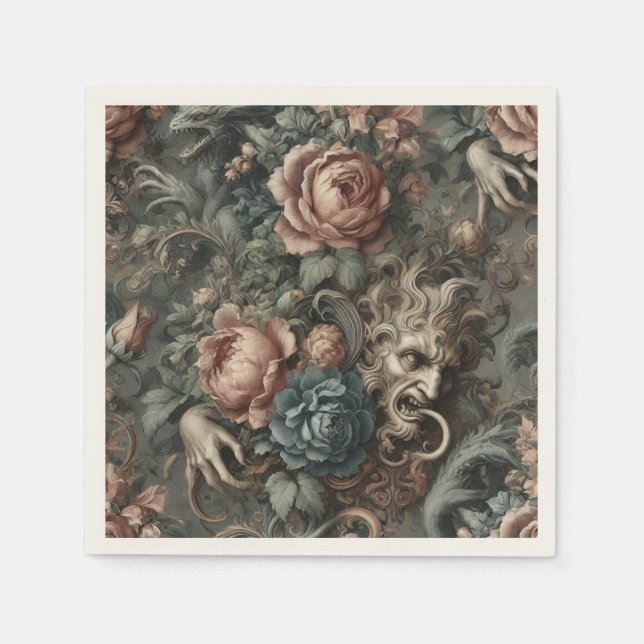 Blood Shadows Ritual – Gothic Victorian Serviette (Vorderseite)