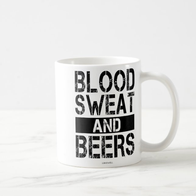 Blood Sweat And Beers - Fitness Gym Motivational S Kaffeetasse (Rechts)
