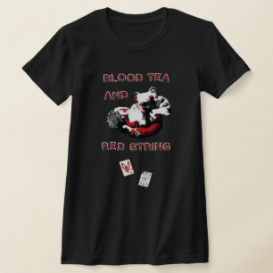 Blood Tea and Red String - Damen Schlank geschnitt T-Shirt