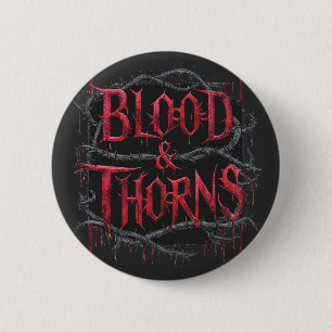 Blood & Thorns Gothic Design – Dunkel und kantig  Button