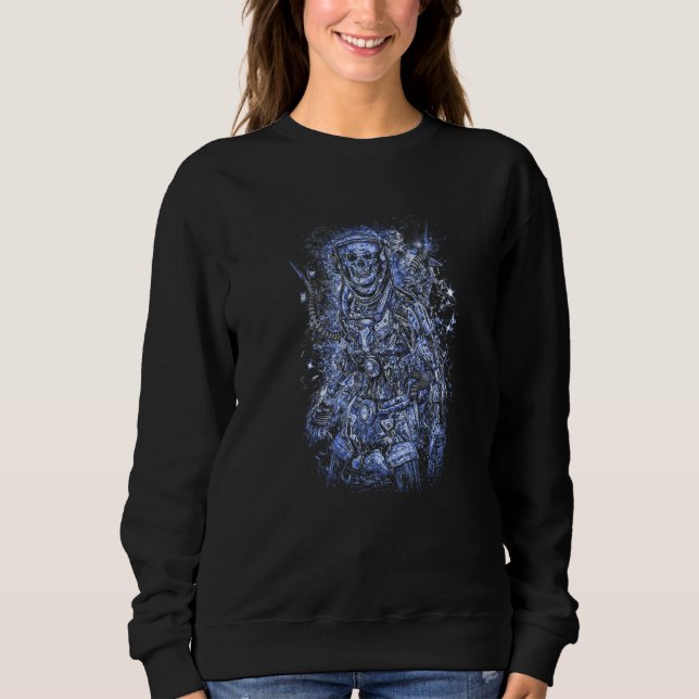 Bloodboy  Horror Illustration  Dark  SciFi  Blue Sweatshirt (Vorderseite)