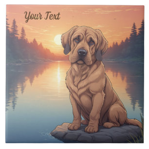 Bloodhound am See Fliese