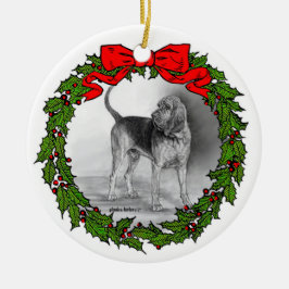 Bloodhound Art by Glenda S. Harlan Keramik Ornament