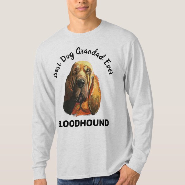 Bloodhound bester Hund Großmutter je T-Shirt (Vorderseite)