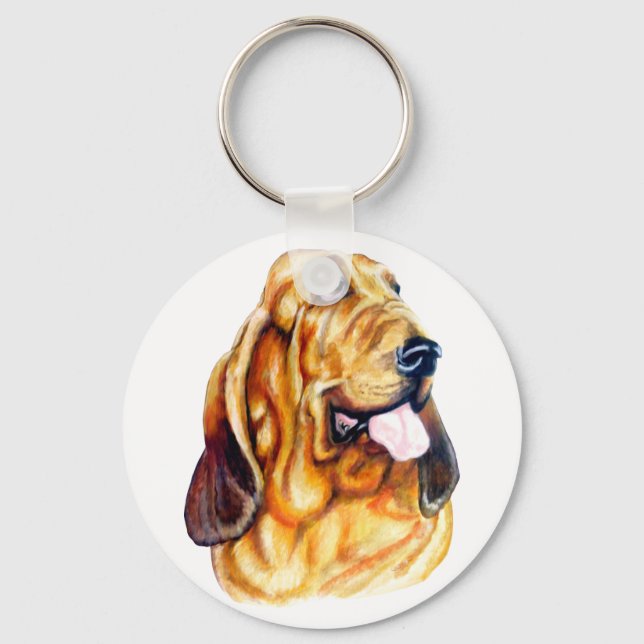 Bloodhound Bust Schlüsselanhänger (Vorderseite)