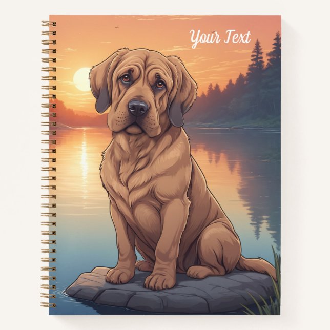 Bloodhound by Lake Notizbuch (Vorderseite)