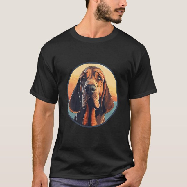 Bloodhound Dog Cute Dog Breed Dog Motif  1 T-Shirt (Vorderseite)