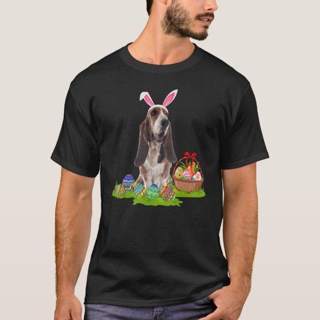 Bloodhound Dog Ostereier Jagd Bunny Bloodhound T-Shirt (Vorderseite)