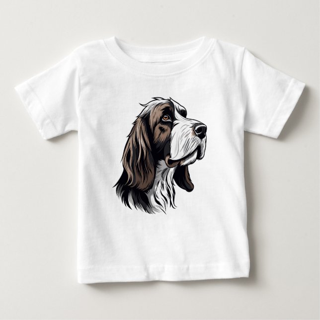 Bloodhound dog portrait baby t-shirt (Vorderseite)