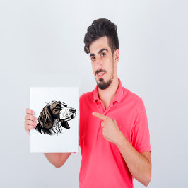 Bloodhound dog portrait serviette