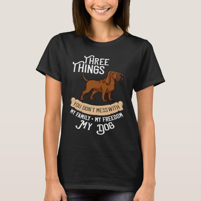 Bloodhound Dog  Puppies Owner T-Shirt (Vorderseite)