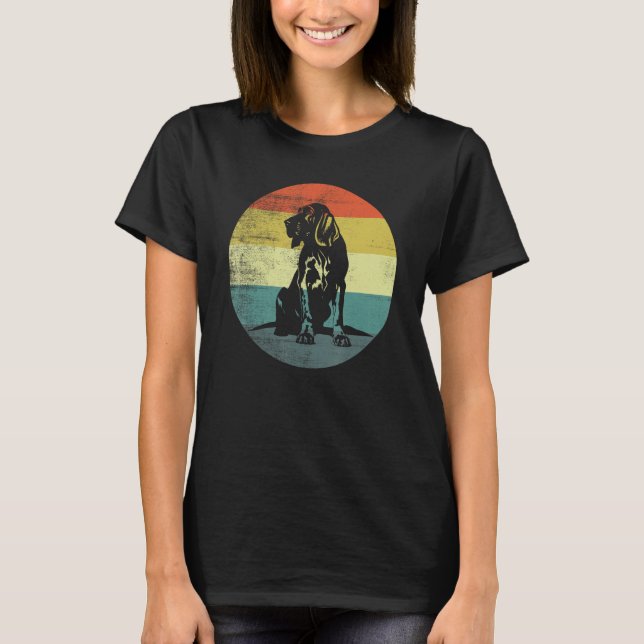 Bloodhound Dog Retro Vintage Design T-Shirt (Vorderseite)