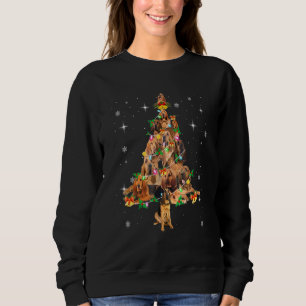 Bloodhound Dog Xmas Tree Lighting Bloodhound Chris Sweatshirt