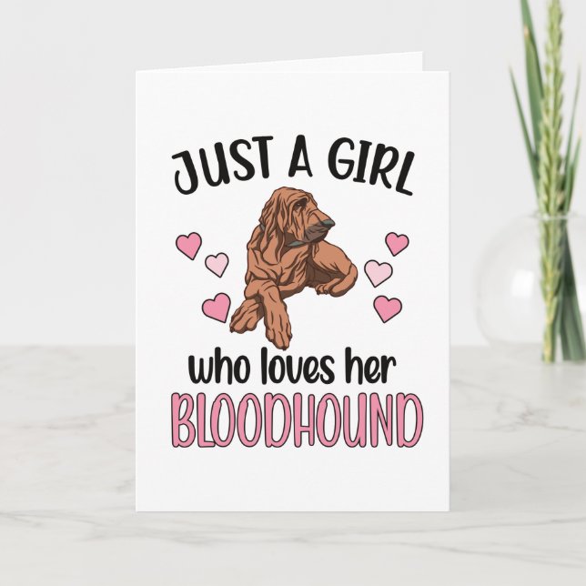 Bloodhound Girl Dog Lover Dog Eigentümer Bluthund  Karte (Vorderseite)
