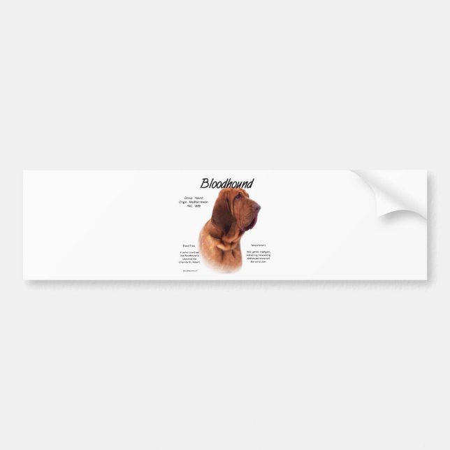 Bloodhound History Design Autoaufkleber (Vorne)