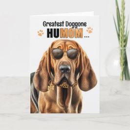 Bloodhound Hund Best HuMOM Ever Muttertag Feiertagskarte