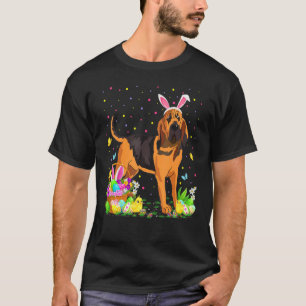 Bloodhound Hund Bunny Egg Jagen Bloodhound Osterfe T-Shirt