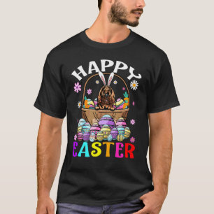 Bloodhound Hund Happy Oster Bunny Egs Osterfeier T-Shirt