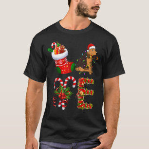 Bloodhound Hund Weihnachts-Light-Hund Tier Lover T-Shirt