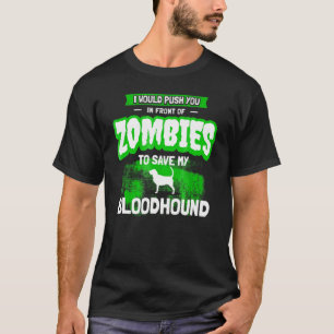 Bloodhound Hunde Humor Zombie T-Shirt