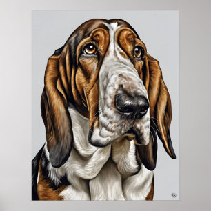 Bloodhound - Hundekunst drucken Poster