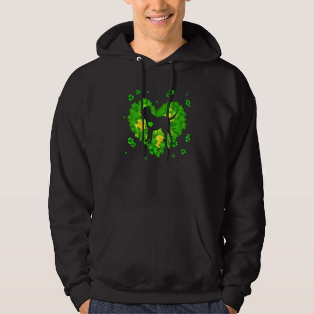 Bloodhound Irish Kleeblatt St Patrick Day Dog Hoodie (Vorderseite)