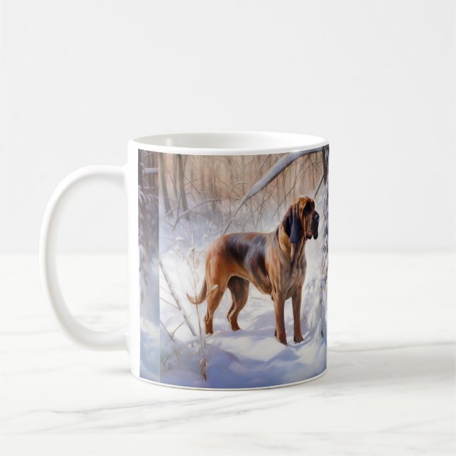 Bloodhound lassen es Weihnachten schnee Kaffeetasse (Links)