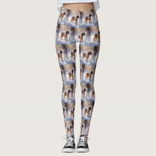 Bloodhound lassen es Weihnachten schnee Leggings