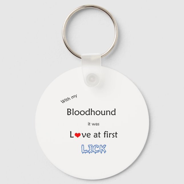Bloodhound Lick Design Schlüsselanhänger (Vorderseite)