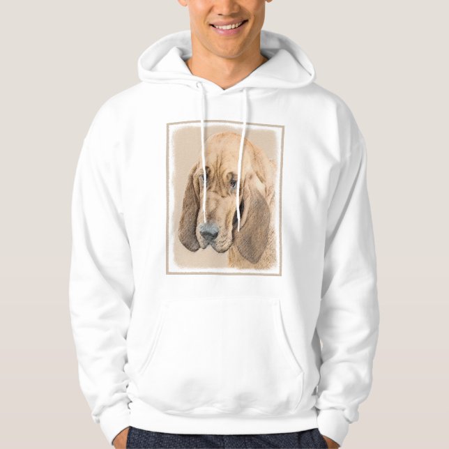 Bloodhound-Malerei - Niedliche Original Hunde-Kuns Hoodie (Vorderseite)