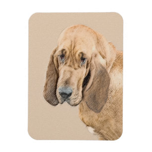 Bloodhound-Malerei - Niedliche Original Hunde-Kuns Magnet