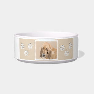 Bloodhound-Malerei - Niedliche Original Hunde-Kuns Napf