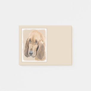 Bloodhound-Malerei - Niedliche Original Hunde-Kuns Post-it Klebezettel