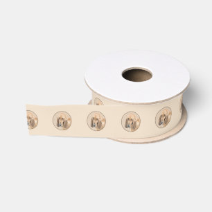 Bloodhound-Malerei - Niedliche Original Hunde-Kuns Ripsband