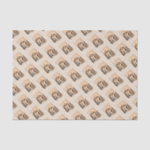 Bloodhound-Malerei - Niedliche Original Hunde-Kuns Seidenpapier