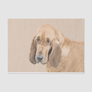 Bloodhound-Malerei - Niedliche Original Hunde-Kuns Seidenpapier