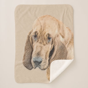 Bloodhound-Malerei - Niedliche Original Hunde-Kuns Sherpadecke