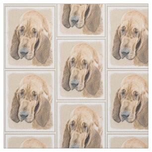 Bloodhound-Malerei - Niedliche Original Hunde-Kuns Stoff