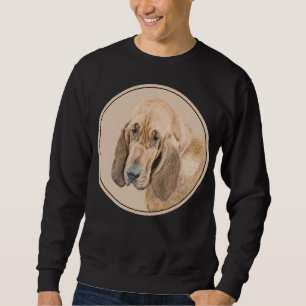 Bloodhound-Malerei - Niedliche Original Hunde-Kuns Sweatshirt
