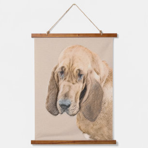 Bloodhound-Malerei - Niedliche Original Hunde-Kuns Wandteppich Mit Holzrahmen