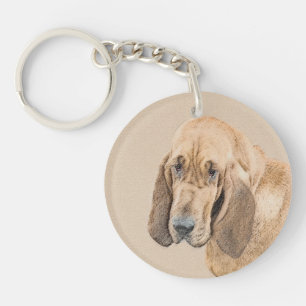 Bloodhound-Malerei - Süße originelle Hundekunst Schlüsselanhänger