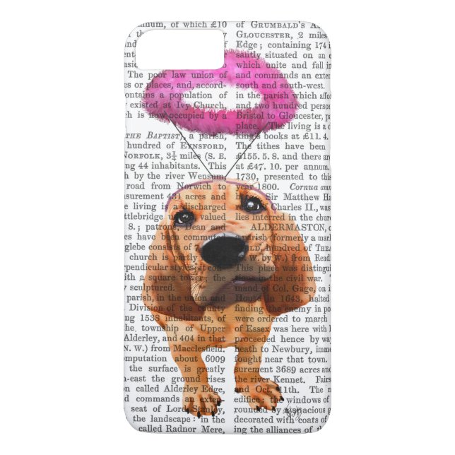 Bloodhound mit Angelic Pink Halo Case-Mate iPhone Hülle (Rückseite)