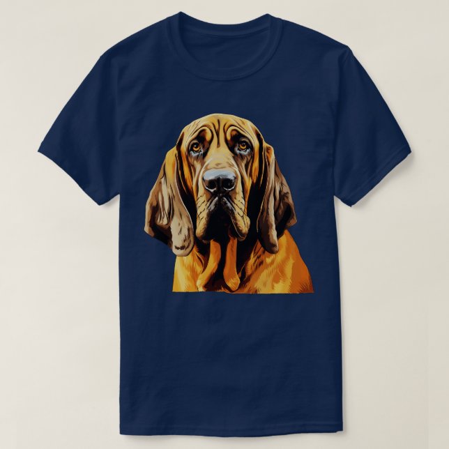 Bloodhound Portrait T-Shirt (Design vorne)