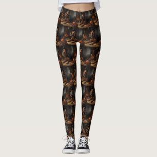 Bloodhound Pumpkins Halloween Beängstigend Leggings